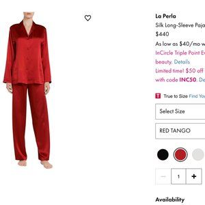 LA PERLA Silk Red Pajama Set (Like New)
